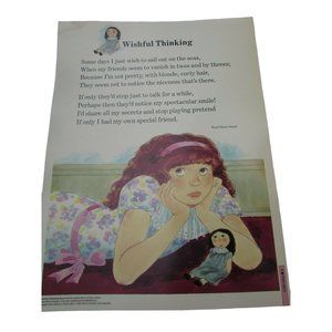 Wishful Thinking School Poster Pearl Bloch Segall 30262 Poetry VNTG